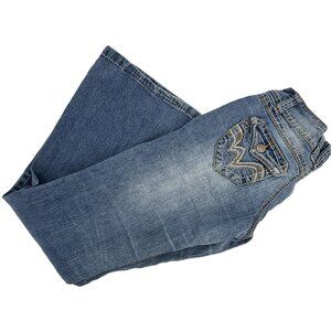 Angels Junior Size 7 Jeans Stretch Flap Pockets Straight Fit Nice!
